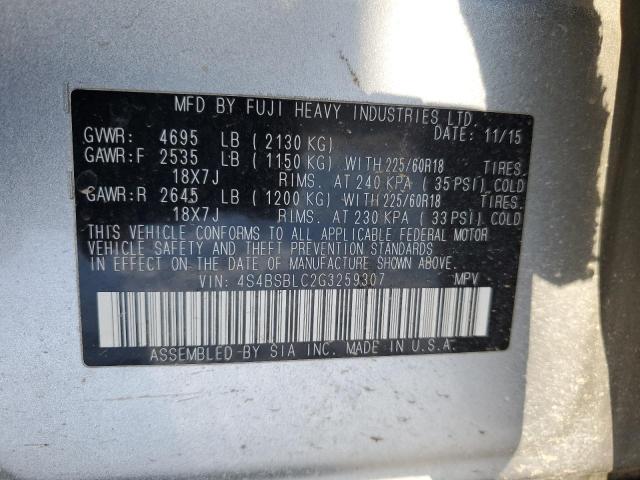 4S4BSBLC2G3259307 Subaru Outback 2.5i Limited