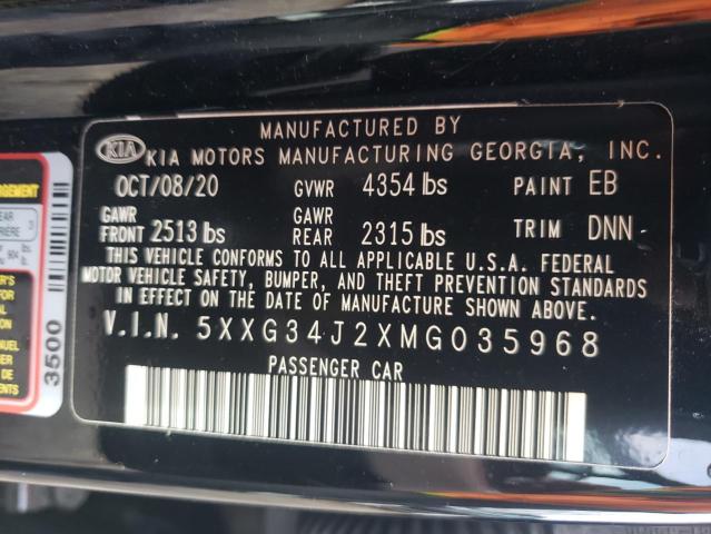 5XXG34J2XMG035968 KIA K5 EX