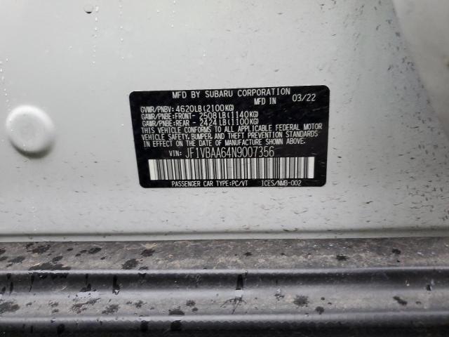 JF1VBAA64N9007356 Subaru WRX