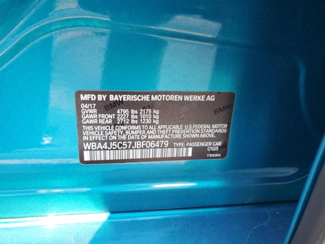 2018 BMW 440I GRAN WBA4J5C57JBF06479