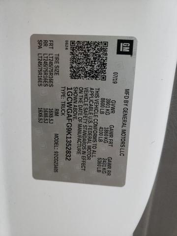 2019 CHEVROLET EXPRESS G2 - 1GCWGAFG9K1352832