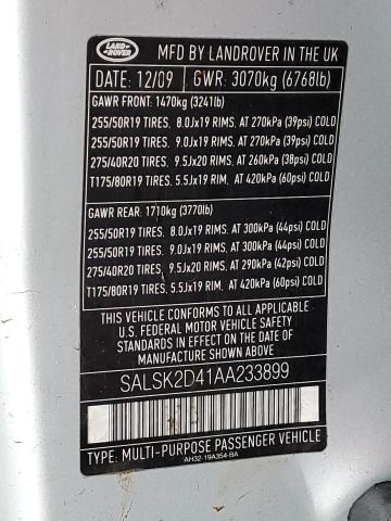 SALSK2D41AA233899 Land Rover Range Rover Sport Lux