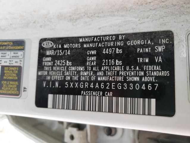 5XXGR4A62EG330467 KIA OPTIMA SX