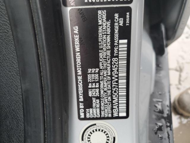 2015 BMW X1 XDRIVE3 WBAVM5C57FVV94528