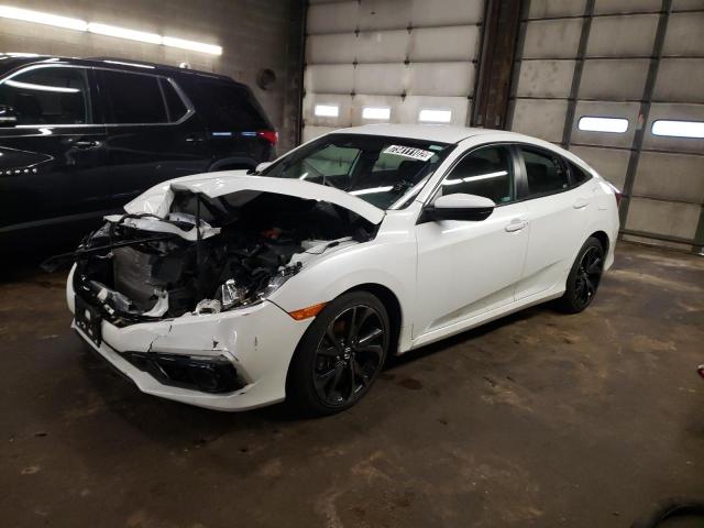 Salvage cars for sale from Copart Angola, NY: 2021 Honda Civic Sport