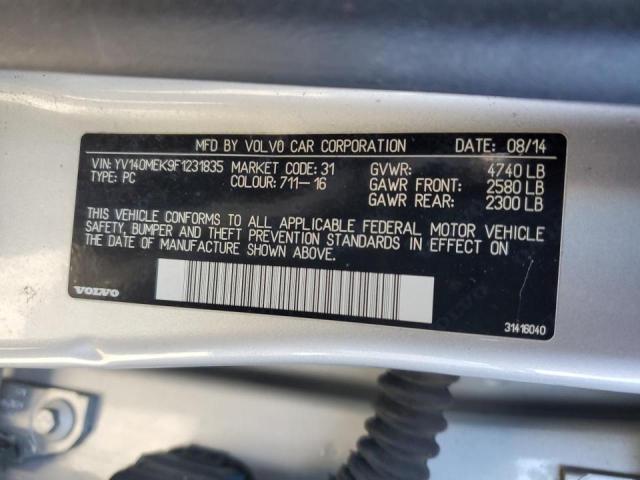 2015 VOLVO V60 PREMIE YV140MEK9F1231835