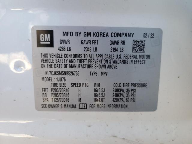 2022 CHEVROLET TRAX LS - KL7CJKSM5NB526736