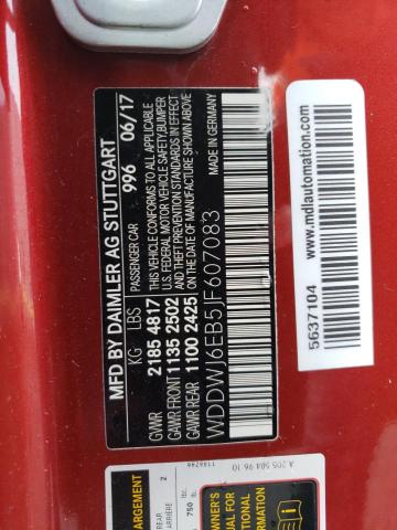 WDDWJ6EB5JF607083 Mercedes-Benz C 43 4matic Amg