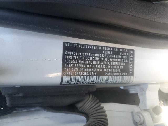 2016 VOLKSWAGEN BEETLE DUN 3VWS17AT5GM621794