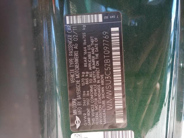 WMWSU3C52BT097769 Mini Cooper