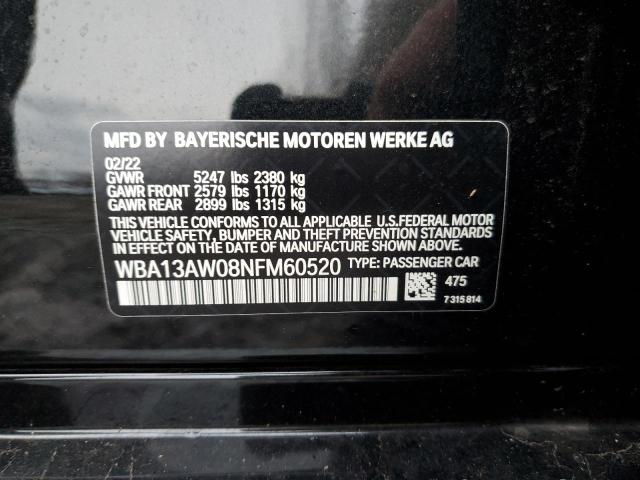 2022 BMW M440XI GRA - WBA13AW08NFM60520