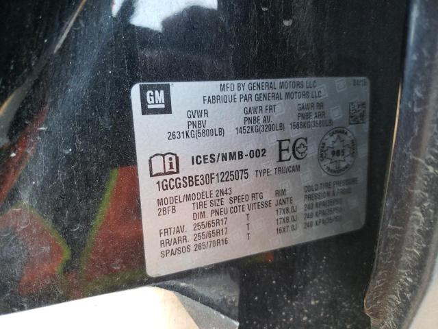 2015 CHEVROLET COLORADO L 1GCGSBE30F1225075