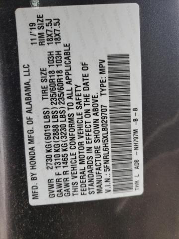 2020 HONDA ODYSSEY EX - 5FNRL6H5XLB029707