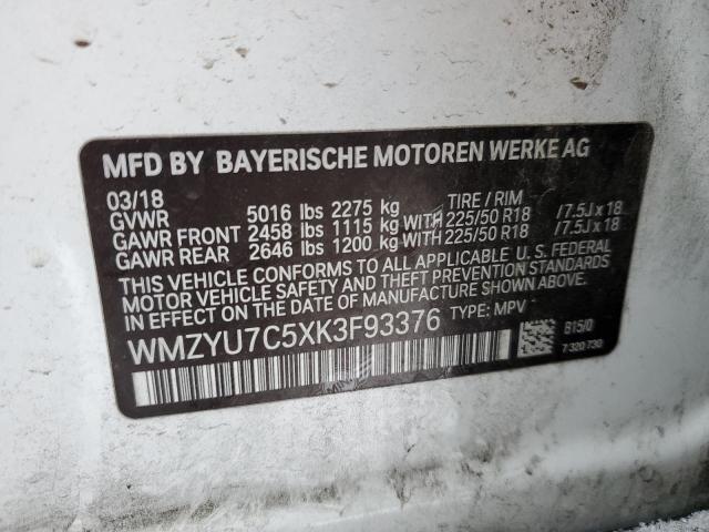 2019 MINI COOPER S E WMZYU7C5XK3F93376