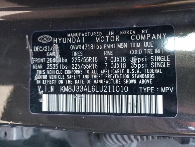 KM8J33AL6LU211010 | 2020 HYUNDAI TUCSON LIM