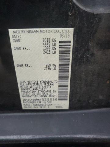 2019 NISSAN ALTIMA S - 1N4BL4BW9KN325539