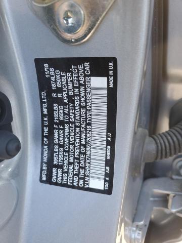 2019 HONDA CIVIC EX SHHFK7H68KU208216