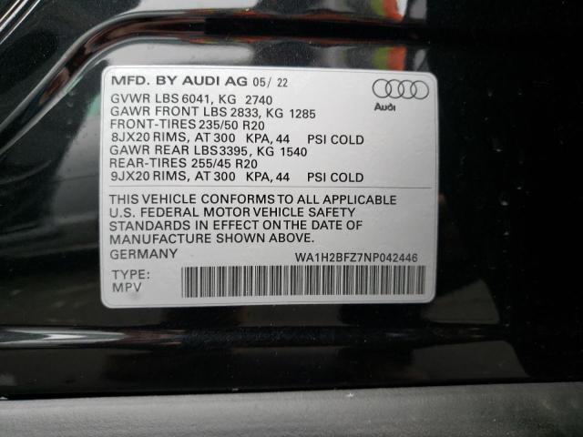 2022 AUDI Q4 E-TRON WA1H2BFZ7NP042446