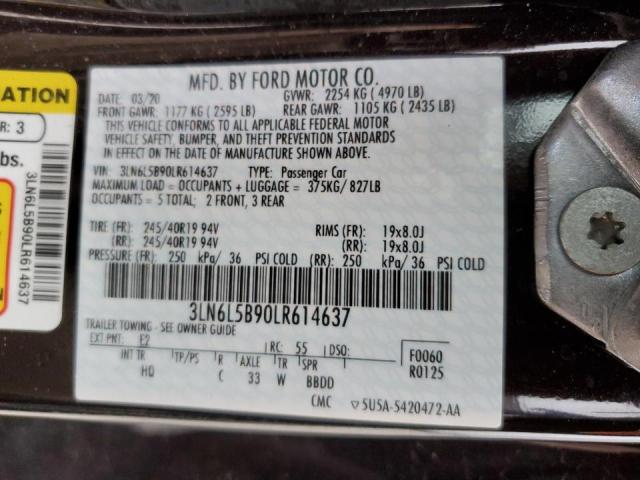 3LN6L5B90LR614637 Lincoln MKZ