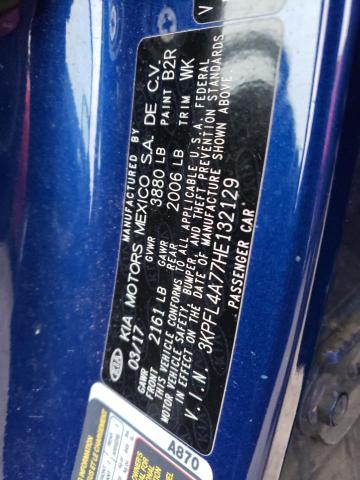 3KPFL4A77HE132129 KIA FORTE LX
