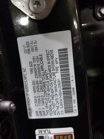 2017 HONDA CR-V TOURI - 5J6RW1H95HL008291