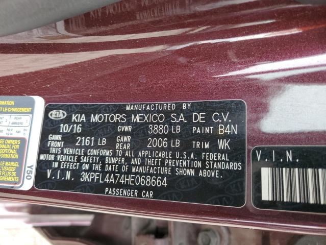 3KPFL4A74HE068664 KIA FORTE LX