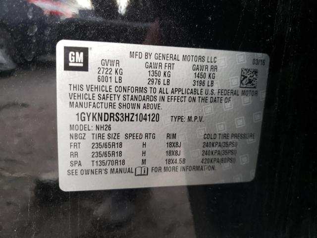 1GYKNDRS3HZ104120 Cadillac XT5 LUXURY