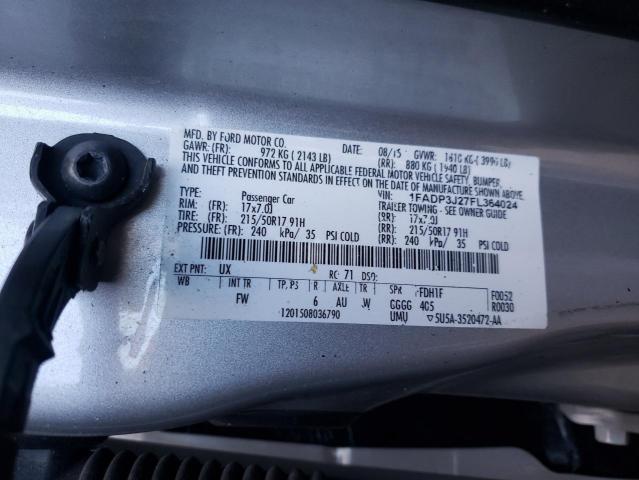 2015 FORD FOCUS TITA - 1FADP3J27FL364024