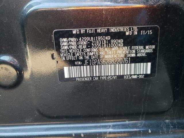 JF1GPAS62G8220761 Subaru Impreza