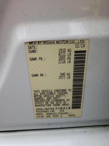 1N4AL3AP2EN358418 Nissan ALTIMA 2.5