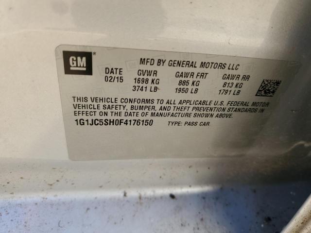 2015 CHEVROLET SONIC LT - 1G1JC5SH0F4176150
