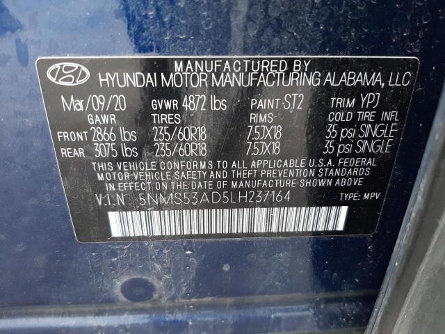 2020 HYUNDAI SANTA FE L - 5NMS53AD5LH237164