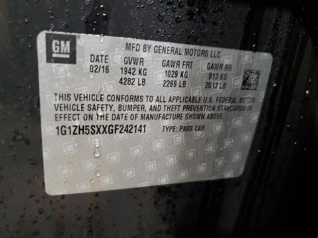 2016 CHEVROLET MALIBU PRE - 1G1ZH5SXXGF242141