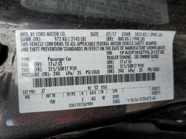 2017 FORD FOCUS SEL - 1FADP3H27HL313728
