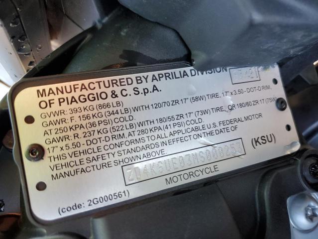 2021 APRILIA TUONO 660 - ZD4KSUE03MS000253