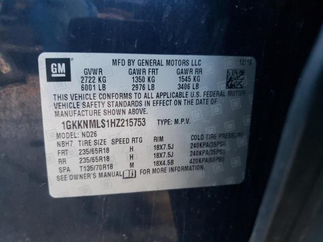 1GKKNMLS1HZ215753 GMC Acadia