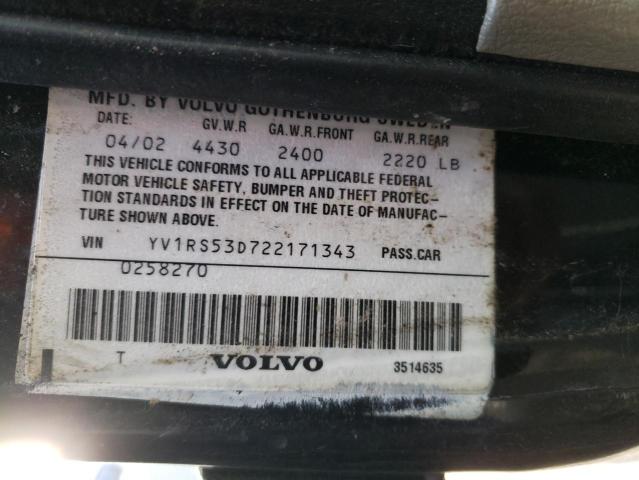 YV1RS53D722171343 Volvo S60