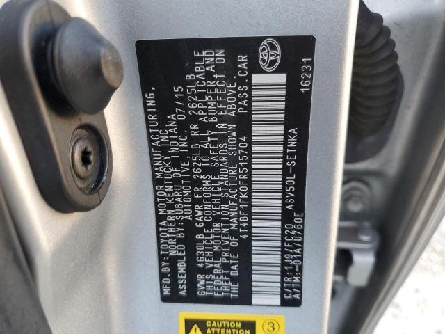 2015 TOYOTA CAMRY LE - 4T4BF1FK0FR515704