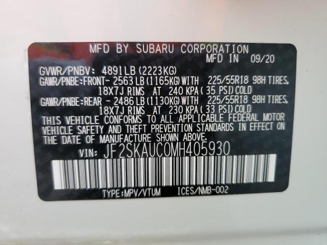 JF2SKAUC0MH405930 Subaru Forester Limited