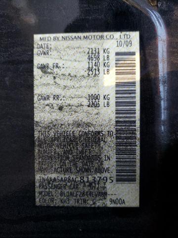 2010 Nissan Maxima S VIN: 1N4AA5AP8AC813795 Lot: 73624722