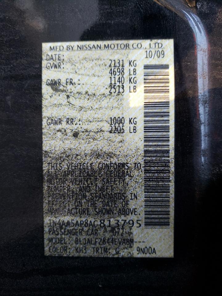 1N4AA5AP8AC813795 2010 Nissan Maxima S