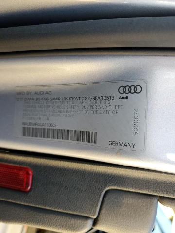 2018 AUDI A4 PREMIUM WAUENAF44JA110503