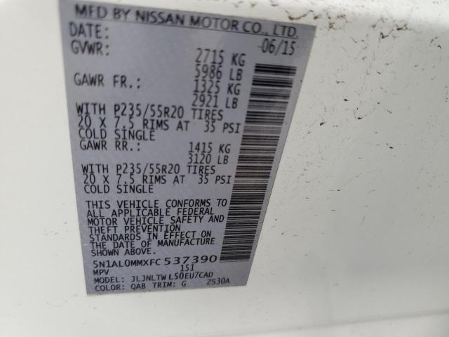 2015 INFINITI QX60 5N1AL0MMXFC537390