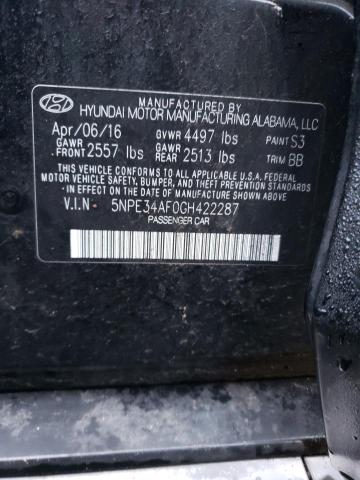 5NPE34AF0GH422287 Hyundai Sonata Sport