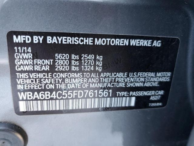 2015 BMW 650 I - WBA6B4C55FD761561