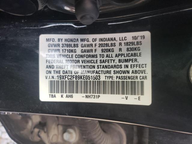 2019 HONDA CIVIC SPOR - 19XFC2F89KE051503
