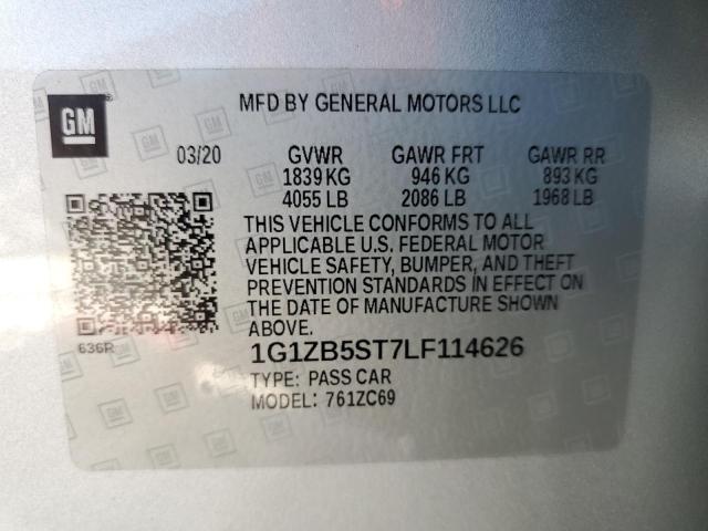 2020 CHEVROLET MALIBU LS 1G1ZB5ST7LF114626