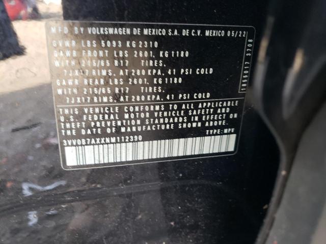 2022 VOLKSWAGEN TIGUAN S - 3VV0B7AXXNM112390