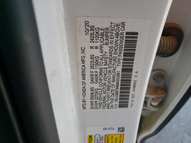 2021 ACURA TLX ADVANC 19UUB6F64MA003561
