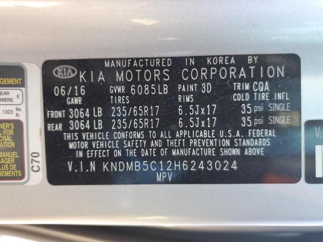 KNDMB5C12H6243024 KIA SEDONA LX